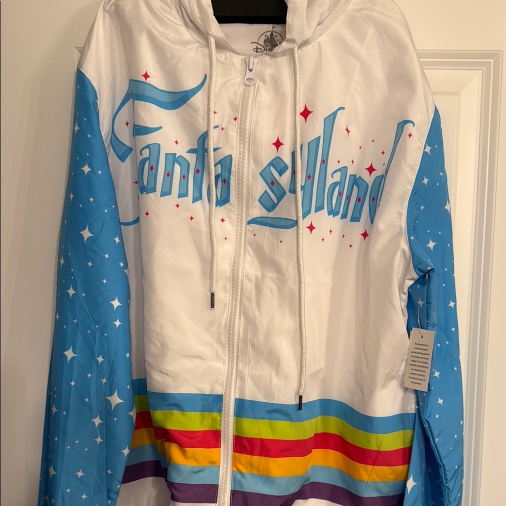 Walt Disney Parks Disneyland Fantasyland Windbreaker Zip Up Spring Jacket Small